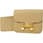 エルメス コンスタンススリム 財布 レザー W刻印 ゴールド金具