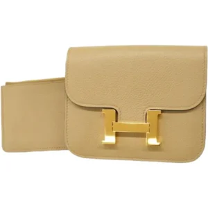 エルメス コンスタンススリム 財布 レザー W刻印 ゴールド金具