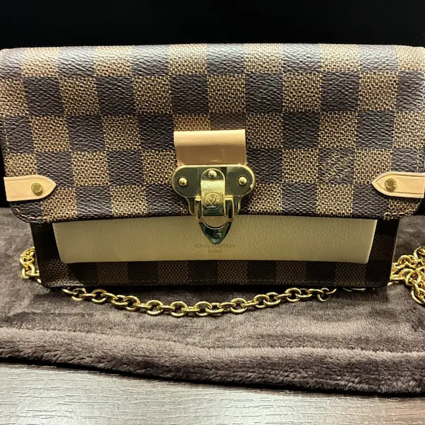 ルイ・ヴィトン　ダミエ・エベヌ　ポルトフォイユ　ヴァヴァン　チェーンウォレット