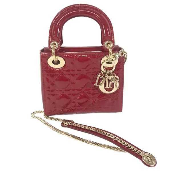 ディオール カナージュ レディディオール ハンドバッグ エナメル