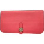 エルメス ドゴンロング 財布 レザー A刻印 シルバー金具