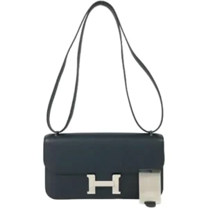 エルメス コンスタンストゥーゴー ショルダーバッグ レザー W刻印 シルバー金具