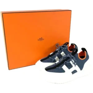 エルメス スニーカー レザー ファブリック