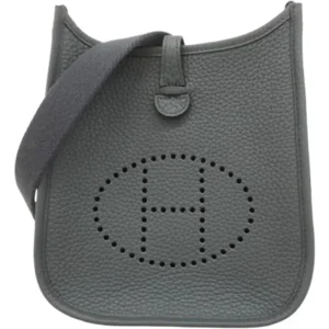 エルメス エヴリンTPM ショルダーバッグ レザー W刻印 ゴールド金具