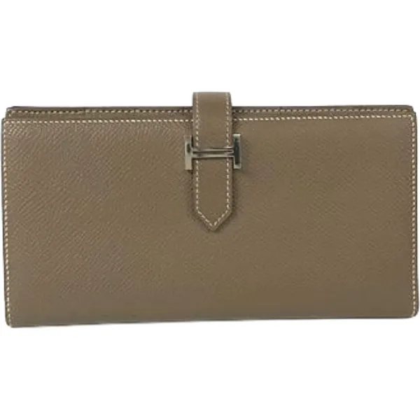 エルメス ベアンスフレ 財布 レザー K刻印 シルバー金具