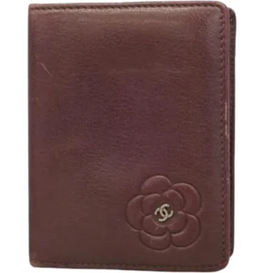 シャネル バタフライカメリア カードケース パスケース レザー