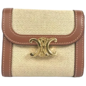 セリーヌ トリオンフ 財布 キャンバス レザー