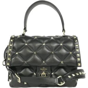 ヴァレンティノ キャンディスタッズ ハンドバッグ レザー