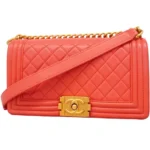 シャネル ボーイシャネル チェーンショルダーバッグ ラムスキン