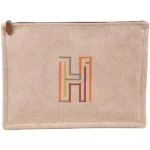 エルメス フラットポーチHラビリンスGM ポーチ キャンバス