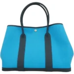 エルメス ガーデンパーティPM トートバッグ キャンバス レザー K刻印 シルバー金具