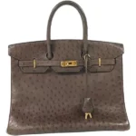 エルメス バーキン35 ハンドバッグ オーストリッチ □D刻印 ゴールド金具