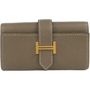 エルメス ベアン キーケース レザー C刻印 ゴールド金具