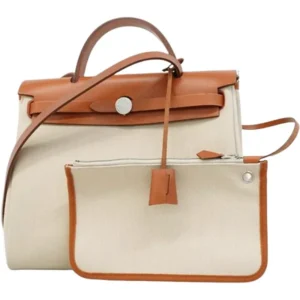 エルメス エールバッグジップPM ショルダーバッグ キャンバス レザー Y刻印 シルバー金具