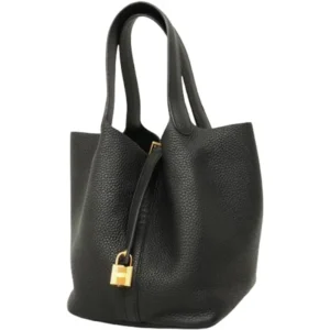 エルメス ピコタンロックMM ハンドバッグ レザー Y刻印 ゴールド金具