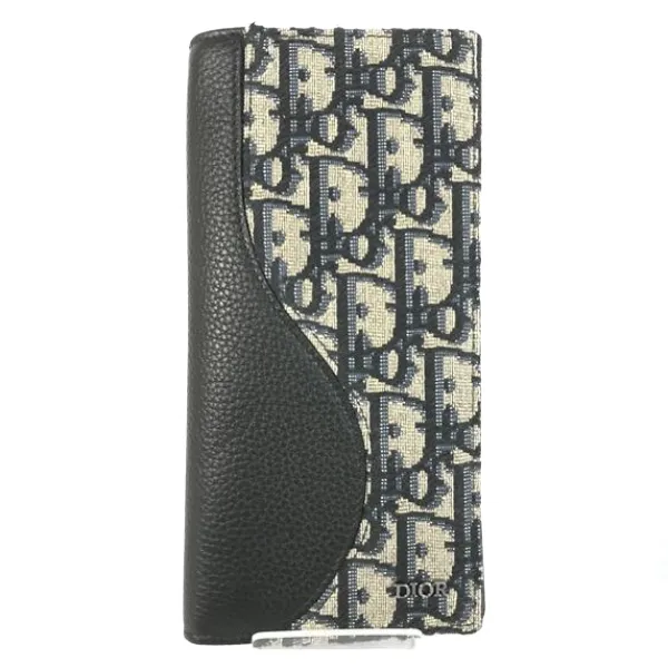 ディオール オブリーク 財布 レザー