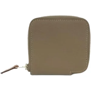 エルメス アザップコンパクトミニシルクイン コインケース レザー K刻印 シルバー金具