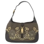 グッチ ジャッキー ショルダーバッグ リザード キャンバス