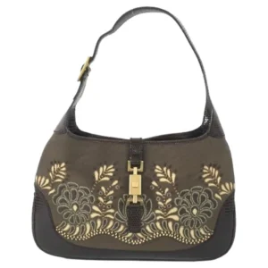 グッチ ジャッキー ショルダーバッグ リザード キャンバス