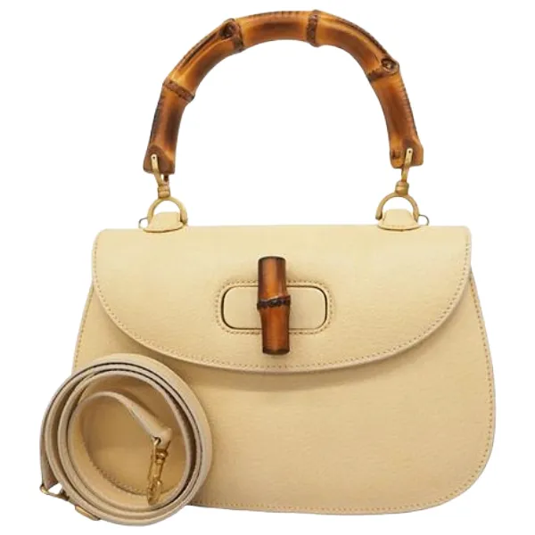 グッチ バンブー ハンドバッグ レザー