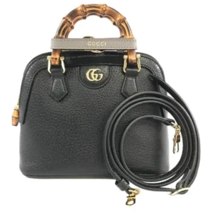グッチ バンブー ハンドバッグ レザー