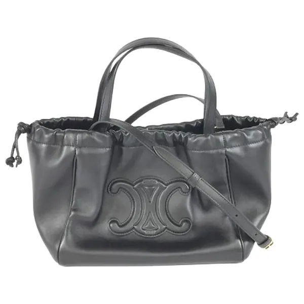 セリーヌ キュイルトリオンフ スモールカバドローストリング ハンドバッグ レザー