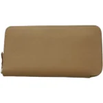 エルメス アザップロングシルクイン 財布 レザー W刻印 シルバー金具