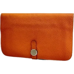 エルメス ドゴンGM 財布 レザー □N刻印 シルバー金具