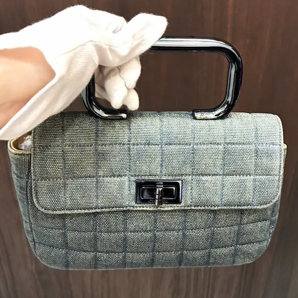 シャネル　チョコバー　2.55　デニム　ハンドバッグ