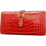 エルメス ベアンスフレ 財布 アリゲーター Z刻印 ゴールド金具