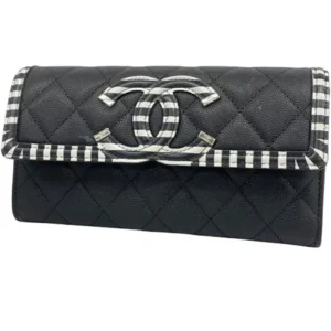 シャネル CCフィリグリー 財布 キャビアスキン