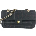 シャネル チョコバー チェーンショルダーバッグ スウェード