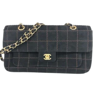 シャネル チョコバー チェーンショルダーバッグ スウェード