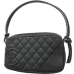 シャネル カンボン ショルダーバッグ ラムスキン