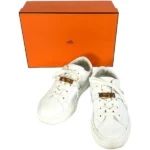 エルメス スニーカー レザー ゴールド金具