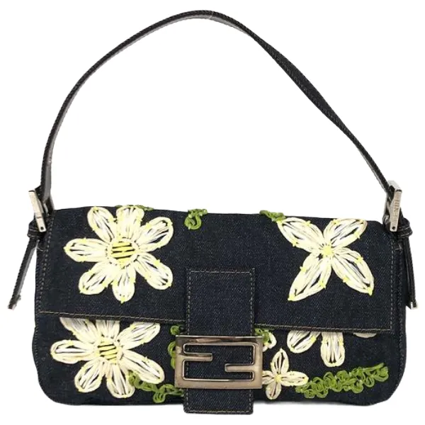 フェンディ マンマバケット ハンドバッグ デニム