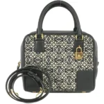 ロエベ リピート アマソナ19 ハンドバッグ キャンバス レザー