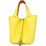 エルメス ピコタンロックPMエクラ ハンドバッグ レザー K刻印 シルバー金具