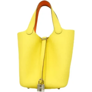 エルメス ピコタンロックPMエクラ ハンドバッグ レザー K刻印 シルバー金具