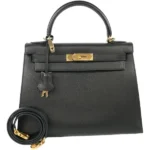 エルメス ケリー28 ハンドバッグ レザー □G刻印 ゴールド金具