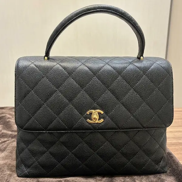 シャネル　マトラッセ　トップハンドル　ハンドバッグ