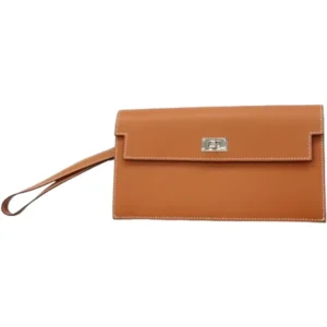 エルメス ケリーポケットロング 財布 レザー B刻印 シルバー金具