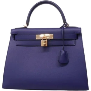 エルメス ケリー28 ハンドバッグ レザー C刻印 ゴールド金具