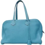 エルメス ヴィクトリア35 ハンドバッグ レザー □R刻印 シルバー金具