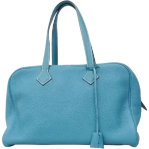 エルメス ヴィクトリア35 ハンドバッグ レザー □R刻印 シルバー金具