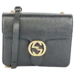 グッチ インターロッキングG ショルダーバッグ レザー