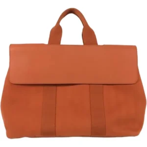 エルメス ヴァルパライソMM ハンドバッグ キャンバス シルバー金具
