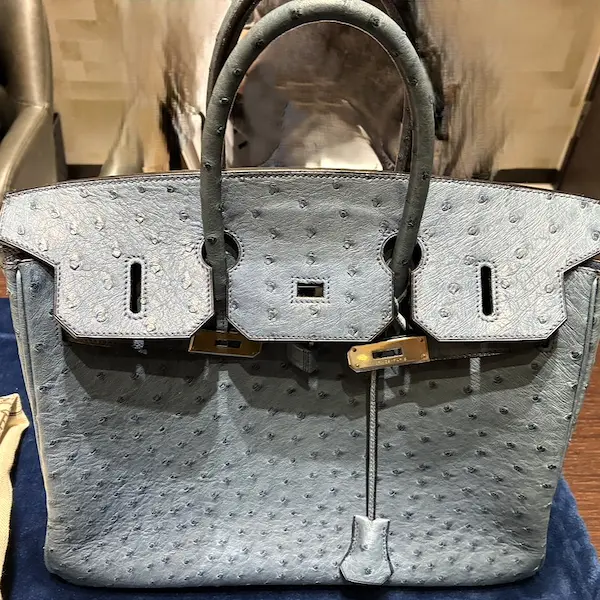 エルメス　バーキン35　オーストリッチ　□E刻印