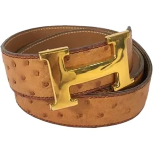エルメス Hベルト ベルト オーストリッチ ○Y刻印 ゴールド金具