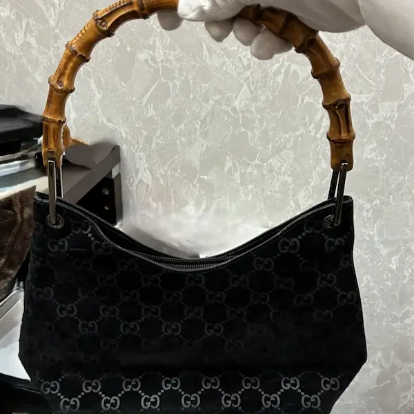 グッチ　GGキャンバス　バンブー　ワンショルダーバッグ
